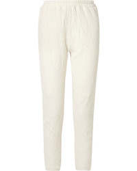 Mansur Gavriel Crinkled Cotton Jersey Tapered Pants