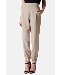 Topshop Tapered Crepe Track Pants