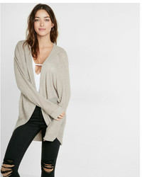 Express Textured Stitch Hooded Cocoon Cover Up