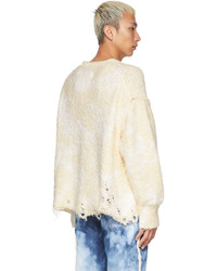 Doublet Off White Bleached Pullover Sweater
