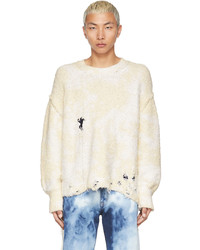 Doublet Off White Bleached Pullover Sweater