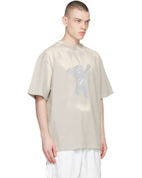 We11done Beige Thermosensitive Teddy T Shirt