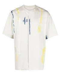 Feng Chen Wang Logo Print Tie Dye T Shirt