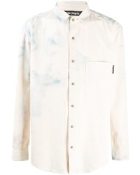 Beige Tie-Dye Long Sleeve Shirt