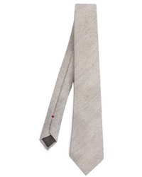 Brunello Cucinelli Diagonal Knit Wool And Silk Blend Tie