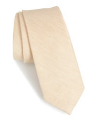 The Tie Bar Herringbone Linen Silk Skinny Tie