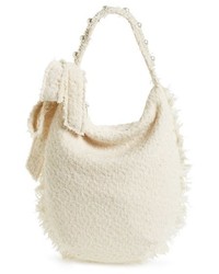 Simone Rocha Sparkle Tweed Tote Bag Ivory