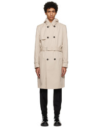 Hugo Beige Double Breasted Trench Coat