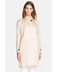Burberry Brit Kimdale Single Breasted Long Silk Trench Coat