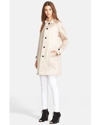 Burberry Brit Kimdale Single Breasted Long Silk Trench Coat