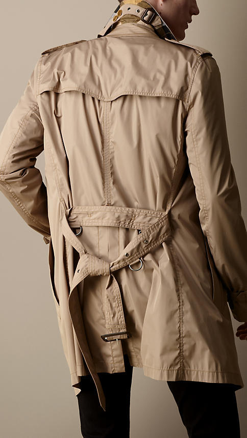 Burberry Brit Mid Length Lightweight Trench Coat, $895 | Burberry |  Lookastic