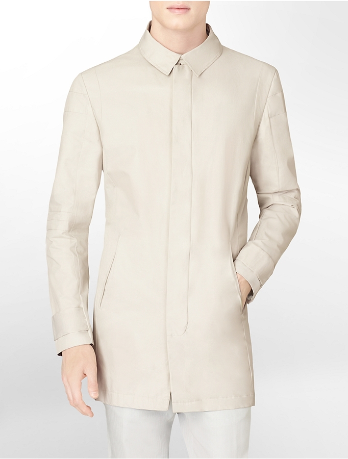 uitzetten tolerantie Vrijwel Calvin Klein Modern Lightweight Mackintosh Coat, $188 | Calvin Klein |  Lookastic