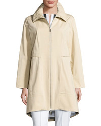 Misook Collection Ruched Collar Trench Jacket Petite