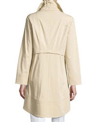 Misook Collection Ruched Collar Trench Jacket Petite