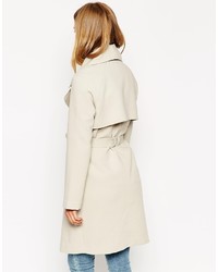 Asos Collection Trench In Bonded Cloth