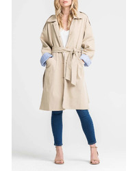 Lush Contrast Trench Coat