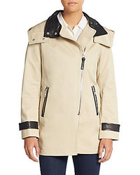 Mackage Darby Leather Trimmed Trench Jacket
