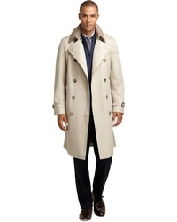 Brooks Brothers Double Breasted Khaki Trench