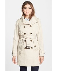 London Fog Double Breasted Trench Coat With Detachable Liner
