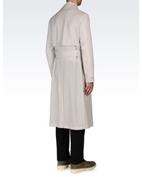 Emporio Armani Long Coat In Virgin Wool