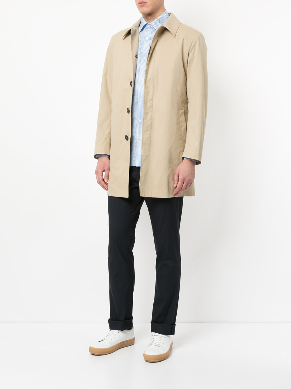 Gieves & Hawkes Fitted Trench Coat, $635 | farfetch.com | Lookastic