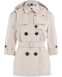 Burberry Knightsdale Short Hooded Trench Coat