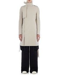 Rick Owens Lightweight Canvas Trench Coat Tan