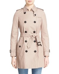 Burberry London Kensington Belted Double Breasted Trench Coat