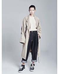 Military Trench Coat Beige