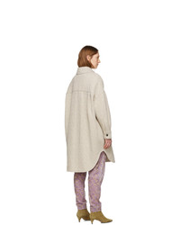Isabel Marant Etoile Off White Wool Obira Coat