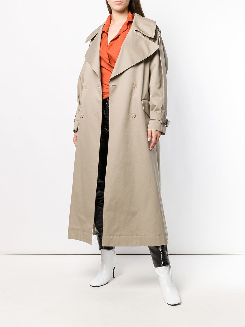 Alberta Ferretti Oversized Trench Coat, $923 | farfetch.com | Lookastic.com