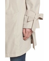 French Connection Tie Cuff Water Resistant Trench Coat