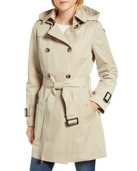 London Fog Trench Coat With Detachable Liner Hood