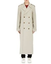 Maison Margiela Twill Double Breasted Trench Coat Nude