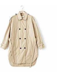 Wxo Double Button Padded Trench Coat