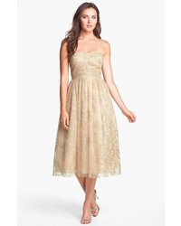Hailey by Adrianna Papell Glitter Print Tulle Fit Flare Dress