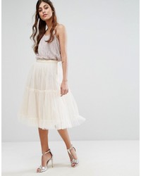 Little Mistress Tiered Tulle Skirt With Frill Hem