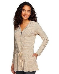 Lisa Rinna Collection A Line Zip Down Hooded Tunic