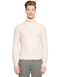 Etro Waffle Knit Wool Turtleneck Sweater