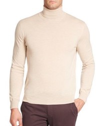 Canali Raw Edge Turtleneck Cashmere Sweater