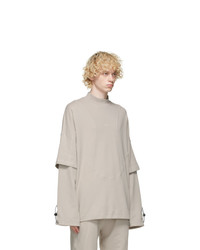 A-Cold-Wall* Taupe Oversized Double Long Sleeve T Shirt