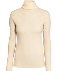 H&M Turtleneck Sweater Light Beige Ladies