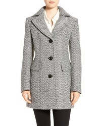 Gallery Notch Collar Tweed Coat