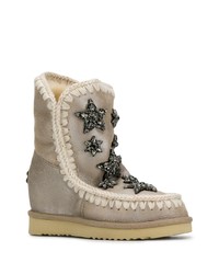 Mou Knitted Detail Boots