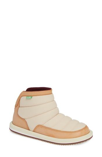 Sanuk Puff N Chill Ankle Boots Tan Women’s - Size 8
