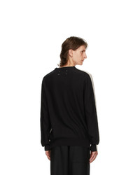 Maison Margiela Beige And Black Gauge 12 V Neck Sweater