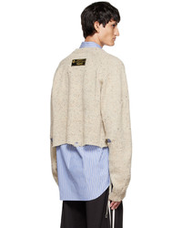 Doublet Beige Magnet Attached Sweater