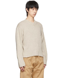 Taiga Takahashi Beige Silk Sweater