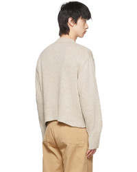 Taiga Takahashi Beige Silk Sweater