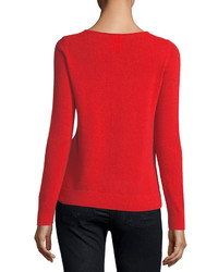 Neiman Marcus Cashmere Collection Cashmere V Neck Sweater